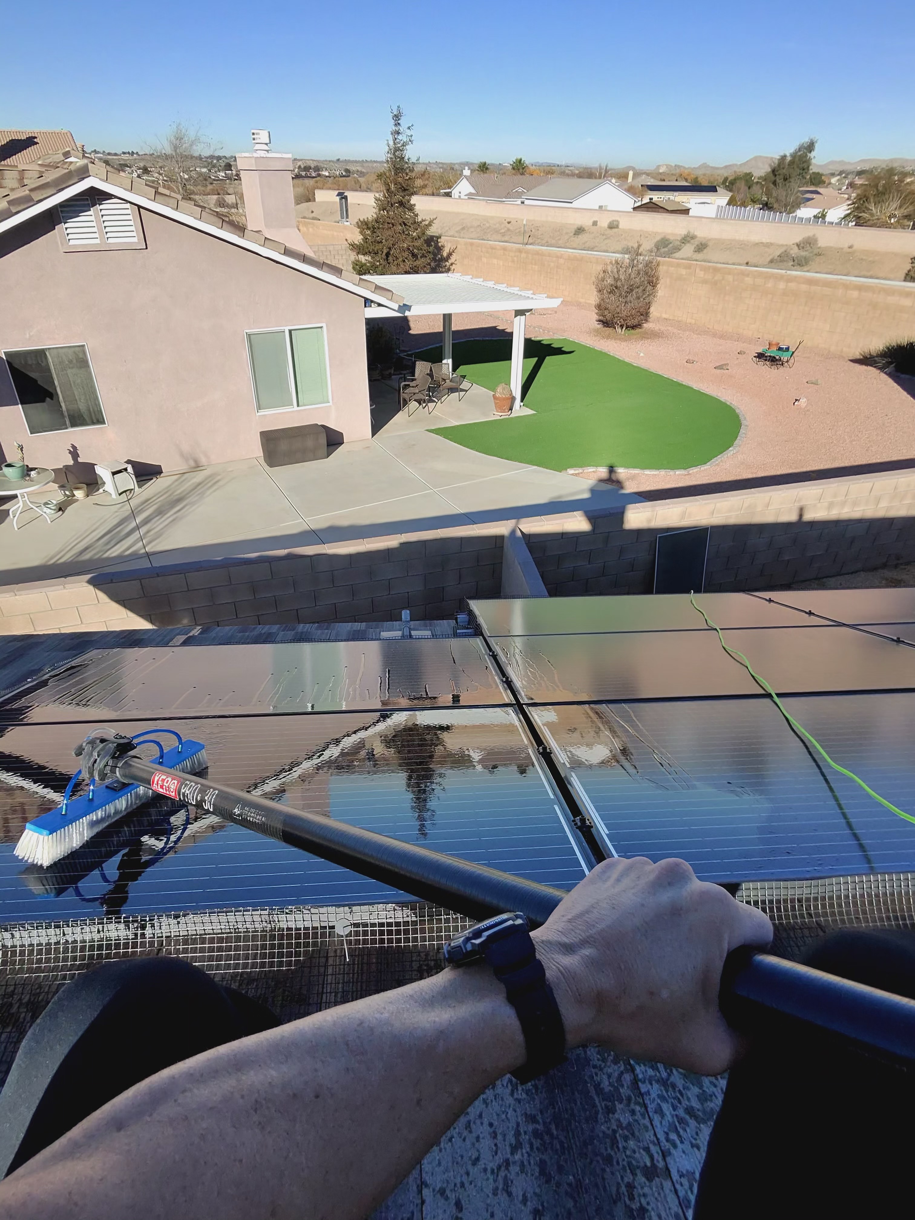 Solar panel cleaning Victorville CA Premier Window Cleaning
